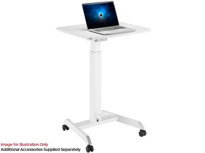 Acava GSL07W Gas Spring Height Adjustable Sit-Stand Laptop Table / Lectern with Tilt Top - White