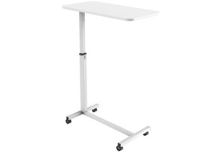 Acava MBT01W Spring-Assisted Height Adjustable Over-bed Patient Table - White