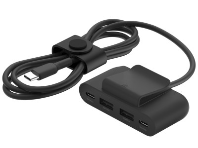 Belkin BoostCharge 4-Port USB Power Extender - Black - BUZ001BT2MBKB7