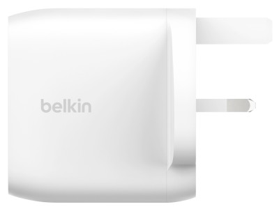 Belkin BoostCharge Pro 60W Dual USB-C PPS Wall Charger - White - WCB010MYWH