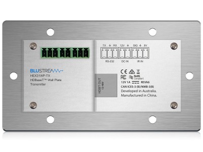 BluStream HEX31WP-TX HDMI & USB-C Wall Plate HDBaseT™ Transmitter with 70m (4K up to 40m)