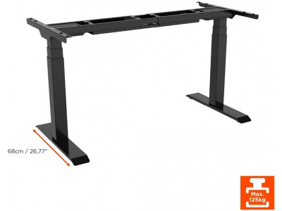 Celexon 1000012505 eAdjust-58123 Dual Motor Electric Height Adjustable Sit-Stand Desk Frame - Black