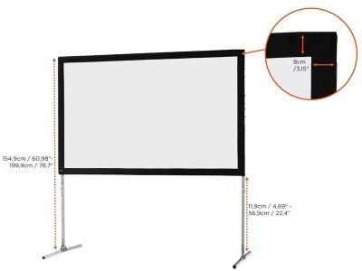 Celexon Mobile Expert 16:10 Ratio 203.2 x 127cm Folding Frame Screen - 1090820 - Front Projection