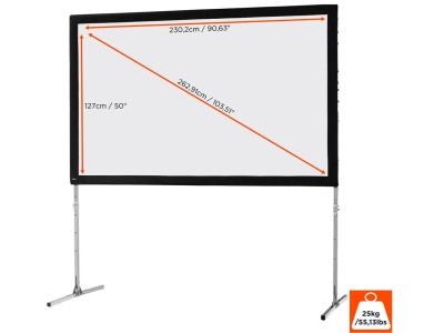 Celexon Mobile Expert 16:10 Ratio 203.2 x 127cm Folding Frame Screen - 1090820 - Front Projection