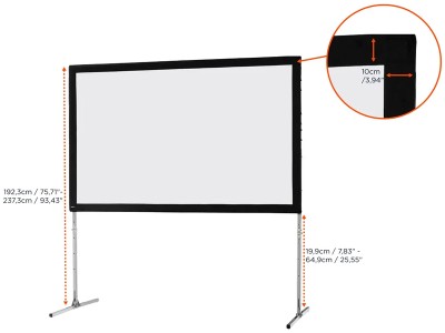 Celexon Mobile Expert 16:10 Ratio 243.8 x 152.4cm Folding Frame Screen - 1090821 - Front Projection