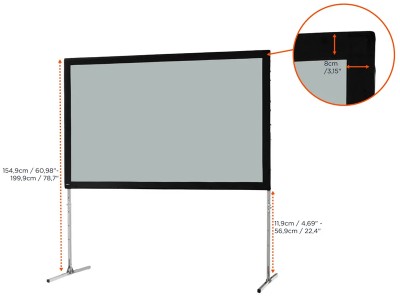 Celexon Mobile Expert 16:10 Ratio 203.2 x 127cm Folding Frame Screen - 1090825 - Rear Projection