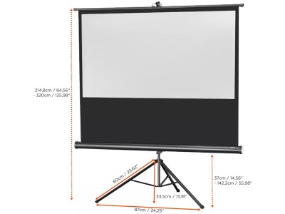 Celexon Tripod Economy 16:9 Ratio 219 x 123cm Portable Tripod Projector Screen - 1090022 - Black