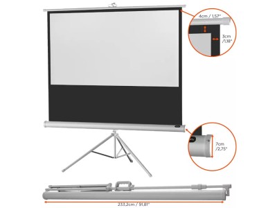 Celexon Tripod Economy 16:9 Ratio 219 x 123cm Portable Tripod Projector Screen - 1090273 - White