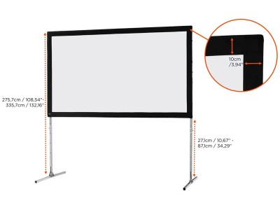 Celexon Mobile Expert 16:9 Ratio 406.4 x 228.6cm Folding Frame Screen - 1090333 - Front Projection