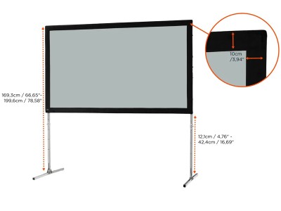Celexon Mobile Expert 16:9 Ratio 243.8 x 137.2cm Folding Frame Screen - 1090336 - Rear Projection