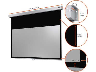 Celexon Manual Professional Plus 16:9 Ratio 180 x 101cm Pull-Down Projector Screen - 1090786