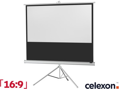 Celexon Tripod Economy 16:9 Ratio 244 x 138cm Portable Tripod Projector Screen - 1090276 - White