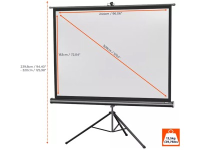 Celexon Tripod Economy 4:3 Ratio 244 x 183cm Portable Tripod Projector Screen - 1090021 - Black