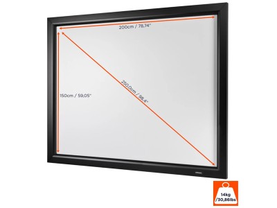 Celexon Home Cinema 4:3 Ratio 200 x 150cm Fixed Frame Projector Screen - 1090231