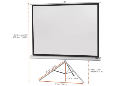 Celexon Tripod Economy 4:3 Ratio 211 x 160cm Portable Tripod Projector Screen - 1090272 - White