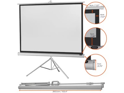Celexon Tripod Economy 4:3 Ratio 244 x 183cm Portable Tripod Projector Screen - 1090275 - White