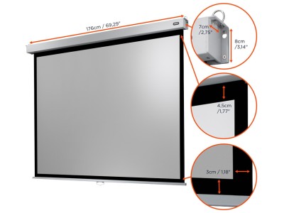 Celexon Manual Professional Plus 4:3 Ratio 160 x 120cm Pull-Down Projector Screen - 1090780