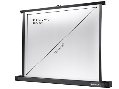 Celexon Table-Top Professional Mini 16:9 Ratio 111 x 62cm Portable Table Pull-Up Projector Screen - 1091345