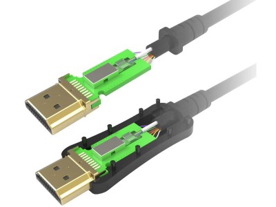 Digital Cables 100 Metre HDMI 2.0 Over Fibre Cable - 4K @ 60Hz 4:4:4 - DCATZEBE100M / DC-FOHDMI-100M