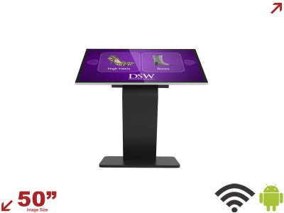 Digital Advertising DTAO50H 50” Interactive PCAP Digital Signage Kiosk with Android