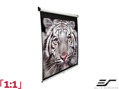 Elite Screens Manual 1:1 Ratio 127.5 x 127.5cm Manual Pull Down Projector Screen - M71NWS1 - White Case