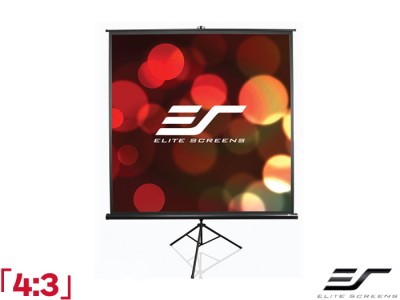 Elite Screens Tripod 4:3 Ratio 243.8 x 182.9cm Portable Tripod Projector Screen - T120UWV1 - Black Frame