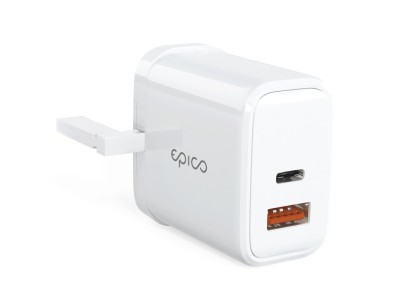 Epico 65W USB-C/USB-A GaN Wall Charger - White - 9915101100154