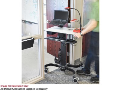 Ergotron 24-220-055 TeachWell® Sit-Stand Mobile Teaching Desk - Grey