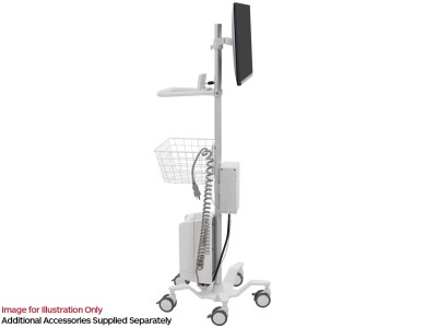 Ergotron 24-818-211 StyleView® Pole Cart - White - for Screens up to 24" and below 5.9kg