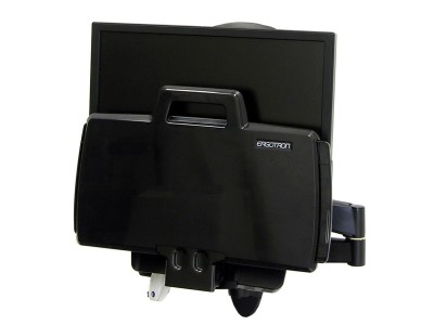 Ergotron 45-230-200 200 Series Combo Wall Arm Workstation - Black
