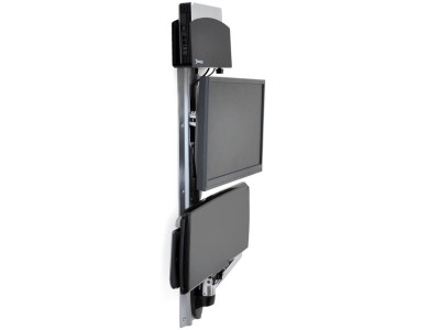 Ergotron 45-253-026 LX Wall Mount System Workstation with Small CPU Holder