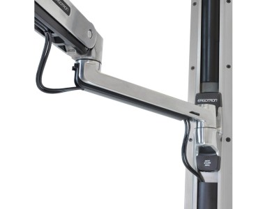 Ergotron 45-353-026 LX Sit-Stand Wall Arm - Silver - for Screens up to 42" and below 11.3kg