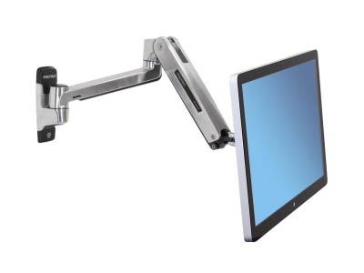 Ergotron 45-383-026 LX HD Sit-Stand Wall Arm - Silver - for Screens up to 46" and below 13.6kg