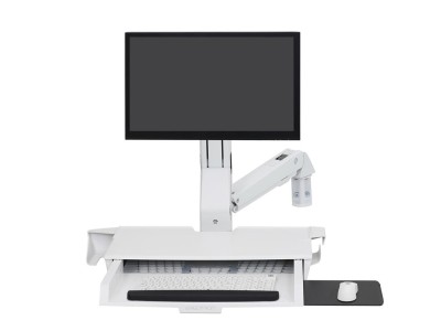 Ergotron 45-583-216 StyleView® Combo Arm with Worksurface & Monitor Pan - White
