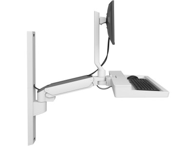 Ergotron 45-618-251 CareFit™ Combo System Monitor & Keyboard Workstation with Shelf - White - for Screens up to 27" and below 10kg