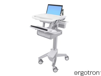 Ergotron SV43-11A0-0 StyleView® 43 Laptop Cart with 2x1 Drawers - White