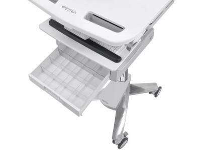 Ergotron SV43-1210-0 StyleView® 43 LCD Arm Cart with 1x1 Drawer - White