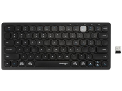 Kensington K75502UK Multi-Device Dual Wireless Compact Keyboard - Black