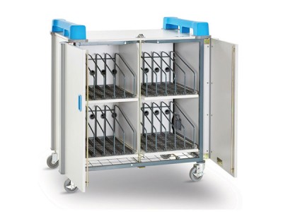 LapCabby LAP20VBL 20V Charging Trolley with 20 Vertical Bays for Laptops & Chromebooks
