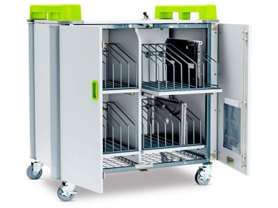 LapCabby LAP32VBL 32V Charging Trolley with 32 Vertical Bays for Laptops & Chromebooks