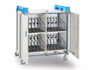 LapCabby LAP15VBL 15V Charging Trolley with 15 Vertical Bays for Laptops & Chromebooks