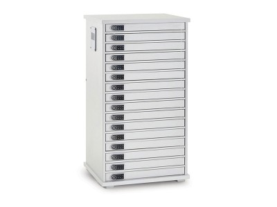 LapCabby Lyte 16 Multi Door Cabinet for 16 Chromebooks, Netbooks or Laptops