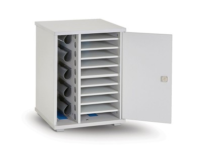 LapCabby Lyte 10 Single Door Cabinet for 10 Chromebooks, Netbooks or Laptops