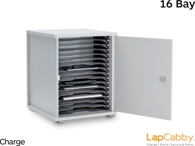 LapCabby Lyte 16 Bay AC Charging Cabinet for 16 Laptops, Tablets or Chromebooks