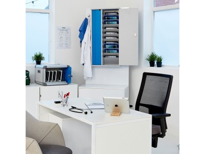 LapCabby Lyte 10 Wall Mounted Charging Cabinet for iPad & Tablet