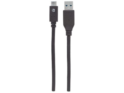 Manhattan 353373 1m USB-C to USB-A Cable - Black