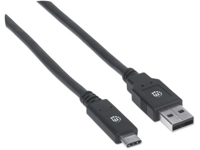Manhattan 354974 2m USB-C to USB-A Cable - Black