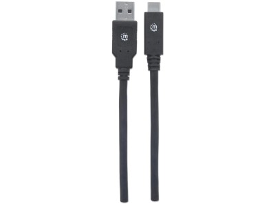 Manhattan 354974 2m USB-C to USB-A Cable - Black