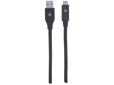 Manhattan 354981 3m USB-C to USB-A Cable - Black