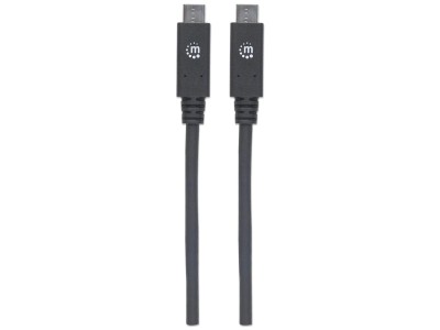 Manhattan 355223 1m USB-C to USB-C Cable - Black